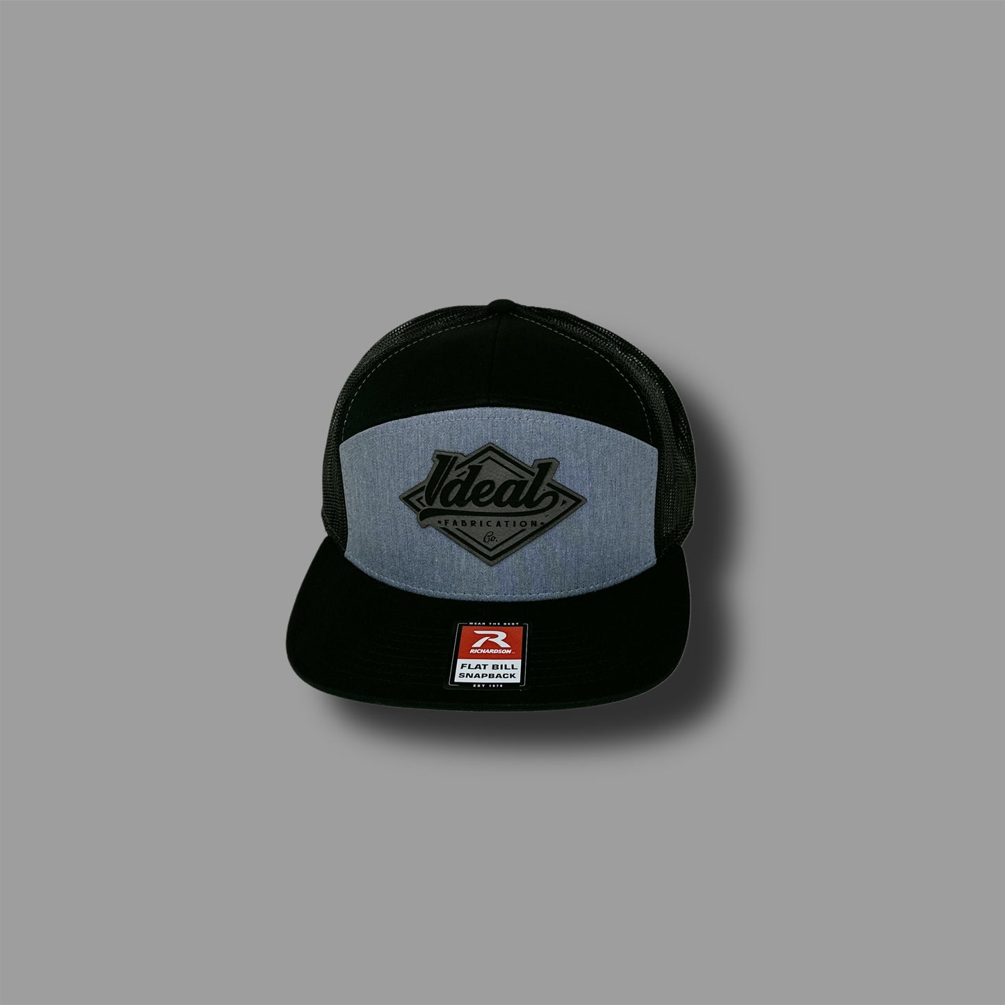 Richardson 168 Heather Grey/Black with Ideal Fab Patch