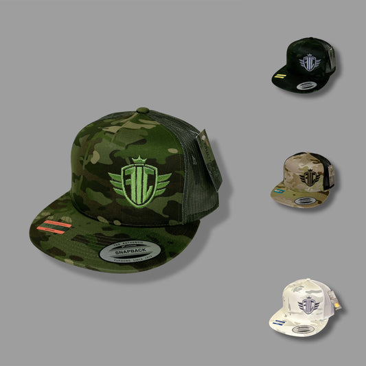 Ideal Fab Embroidered Multi-Cam Green Flat Bill image 0