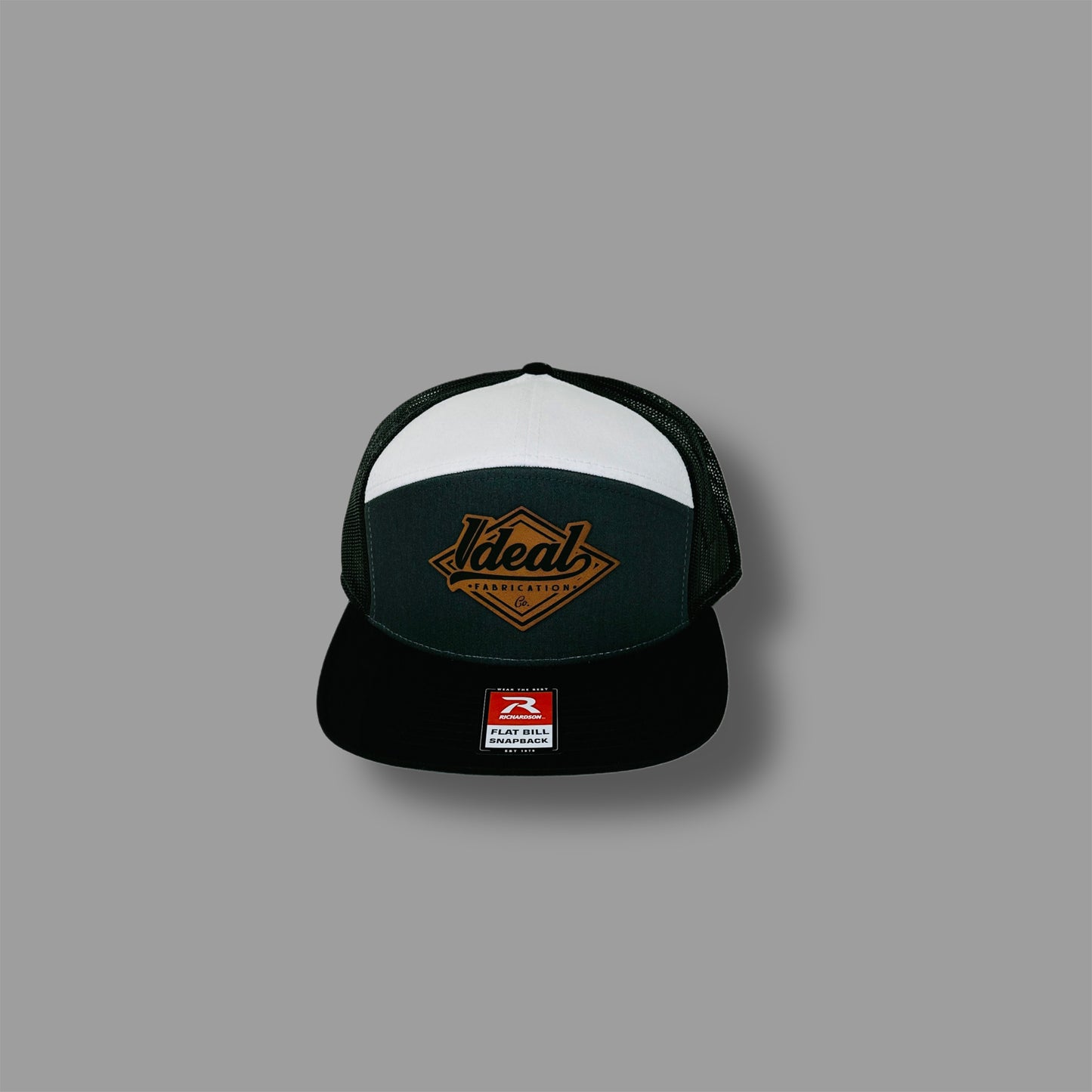 Richardson 168 Heather Grey/White/Black with Ideal Fab Patch